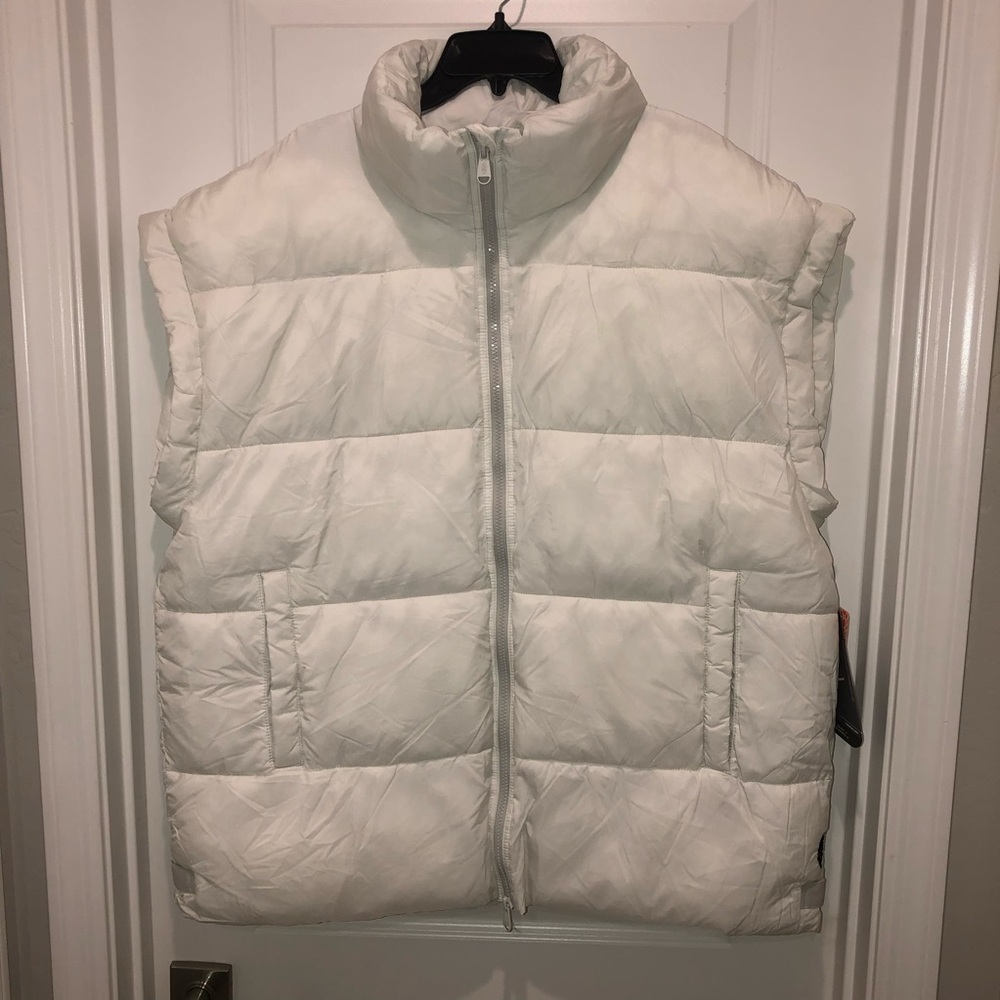 New Free People FP Movement In A Bubble Puffer Ski Printed Vest Coat Jacket XL - Picture 7 of 8